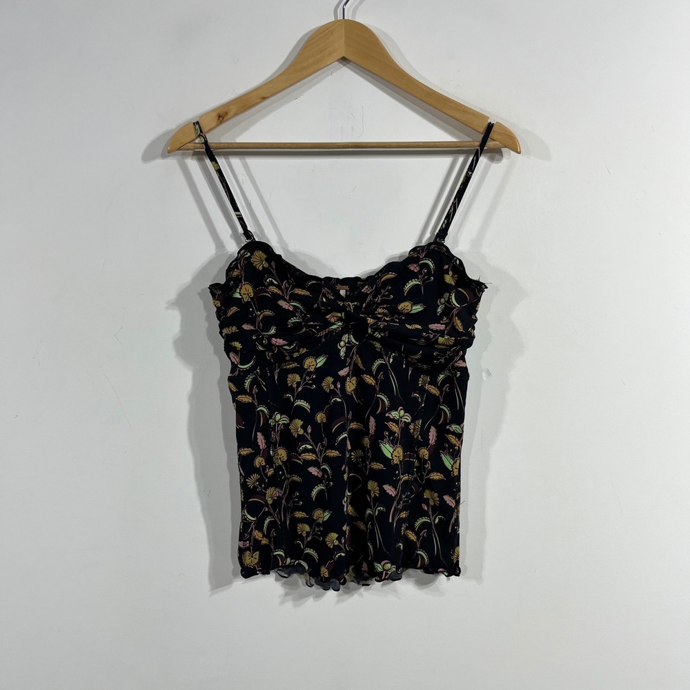Free People Coquette Y2K Babydoll Fairy Grunge Cami Top Lettuce Edge Medium 90s